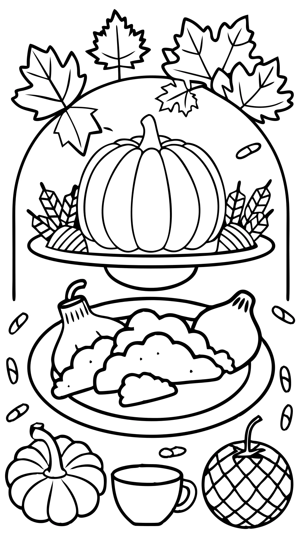 thanksgiving dinner coloring pages